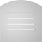 Ekena Millwork Arch Top Surface Mount PVC Gable Vent: Non-Functional, w/ 3-1/2"W x 1"P Standard Frame, 20"W x 42"H GVPAR20X4201SN - alternate 5